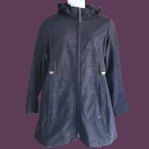 Lole Gray Glowing Rain Jacket with Hood, Missing Belt, Size XL